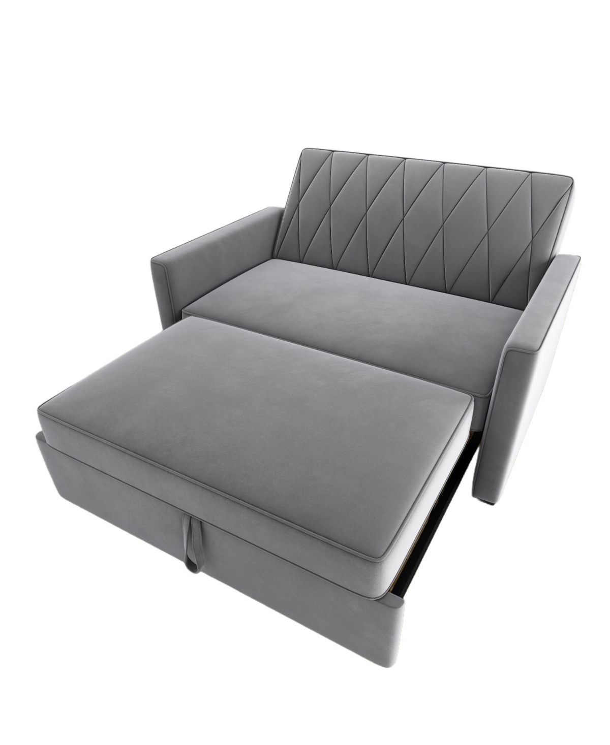 Gold Sparrow 51" Velvet Riverside Convertible Loveseat Bed, Created For Macy's