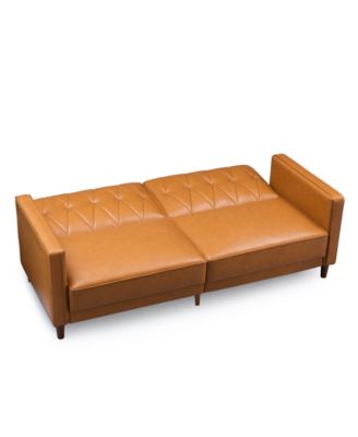 77" Faux Leather Victoria Convertible Sofa Bed, Created for Macy's
