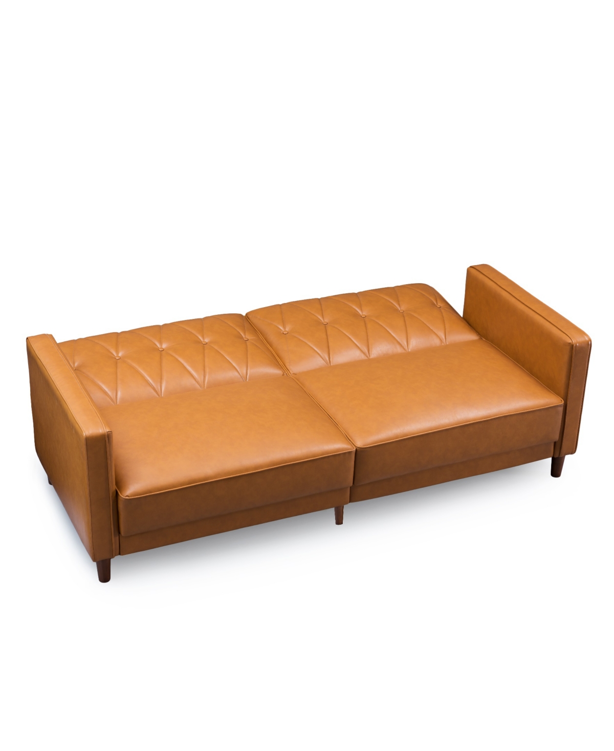 Gold Sparrow 77" Faux Leather Victoria Convertible Sofa Bed, Created For Macy's