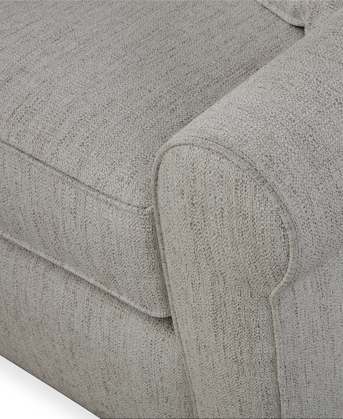 Macy's Radley Roll Arm 115" 4-pc. Fabric L Sectional With Wedge, Exclusively At  In Gray