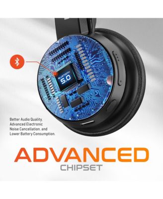 50X Noise Canceling Bluetooth Computer Headset with Charging Dock, Wireless headset for Laptop/PC/iMac/Tablet/Smartphones, Compatible with MS Teams, Zoom, Google Meet, Slack and More - Black