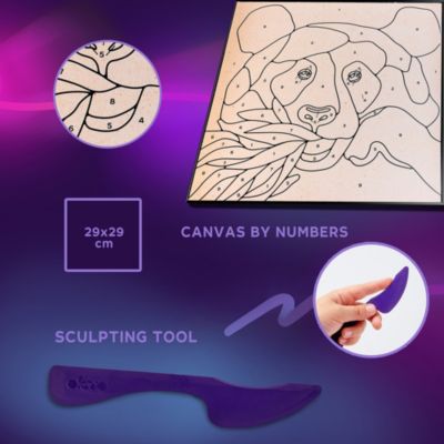 OKTO Air-Dry Clay by Numbers – Panda (11.4 x 11.4 in)