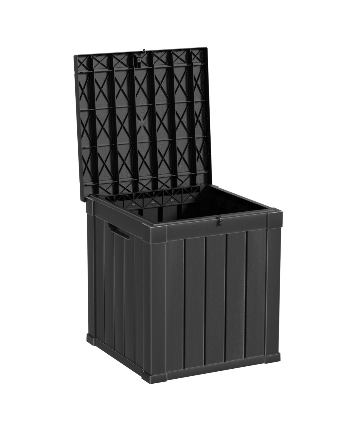 50 Gal Outdoor Resin Waterproof Deck Box with Lockable Lid - Black