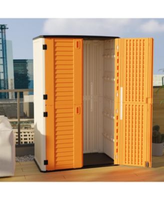 Outdoor Storage Shed with Sliding Door ,Double Cabinet