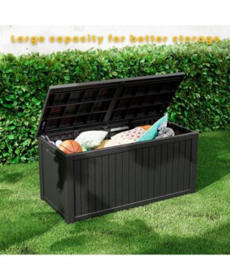  180 Gallon Weather Resistant Outdoor Storage Box For Decks