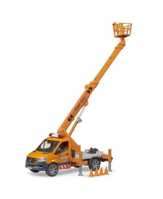 Bruder 1/16 Mercedes-Benz Sprinter Service Truck with Crane, Basket & Lights & Sounds 02679