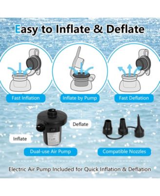 6 People Inflatable Flamingo Floating Island with 6 Cup Holders for Pool and River