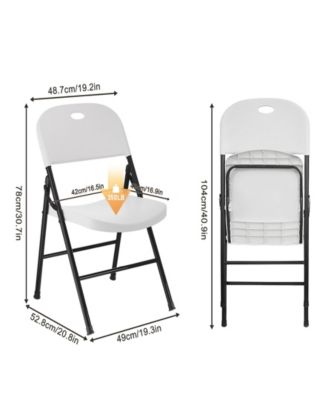 Portable Folding Chair Set with Durable Steel Frame 4 Pack