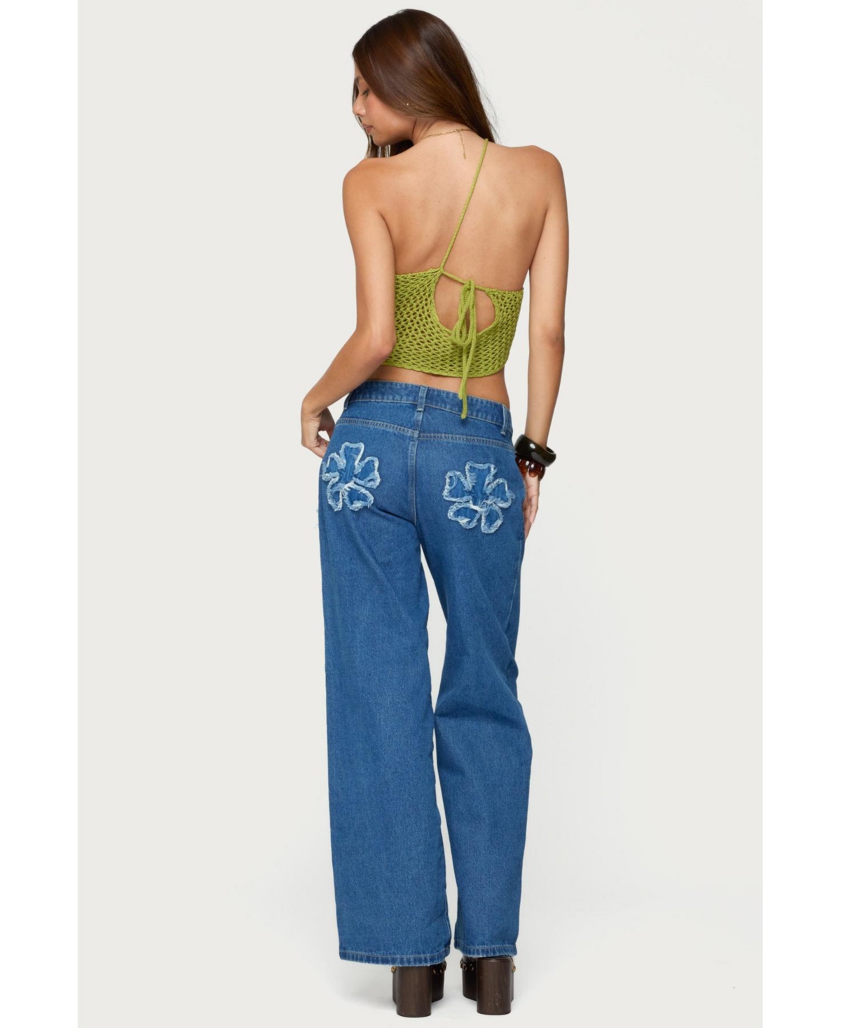 Edikted Women's Daley Asymmetric One Shoulder Crochet Top