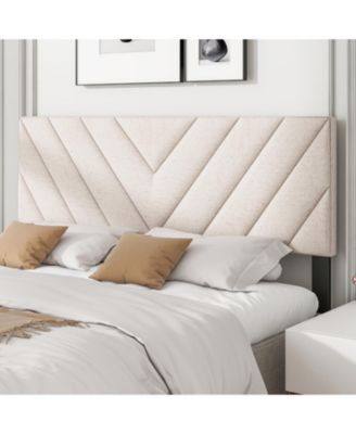 Linen Upholstered Headboard for Bed Frames with Tufted Design