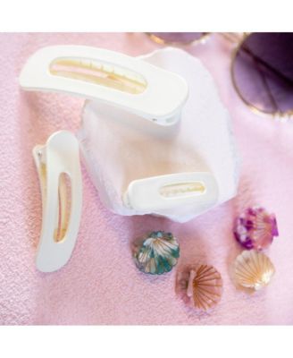 Mini Seashell Clip Set - Coral + Pink