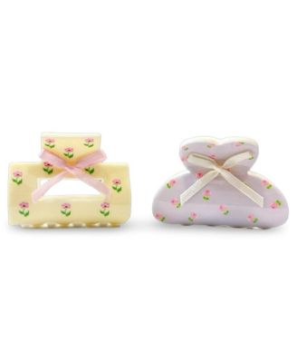 Medium Claw Clip Set Bows Flowers