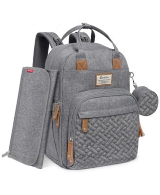 Ruvalino Baby Diaper Bag Backpack Multifunction Travel Maternity Changing Bag - Light grey