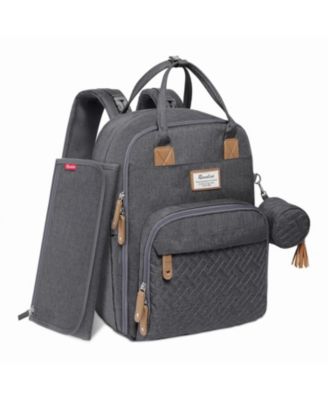 Ruvalino Baby Diaper Bag Backpack Multifunction Travel Maternity Changing Bag - Dark grey