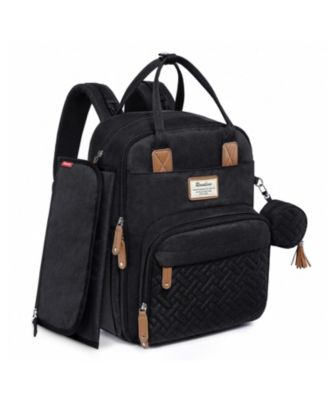 Ruvalino Baby Diaper Bag Backpack Multifunction Travel Maternity Changing Bag - Black
