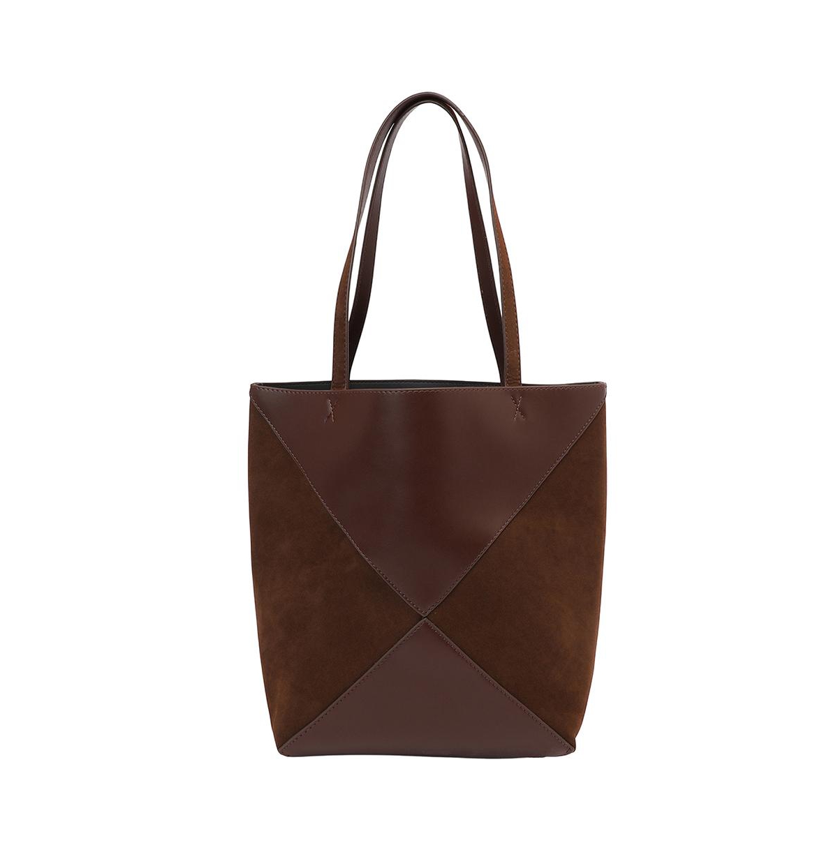 Women's The Veloure Tote Bag - Chocolate Brown - Brown