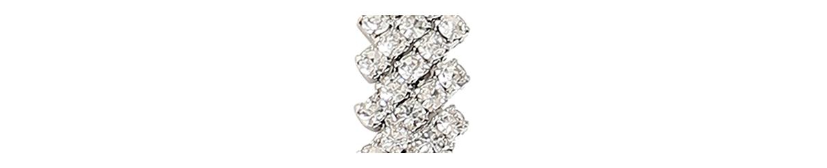 Sohi Women's Silver Circular Bling Drop Earrings