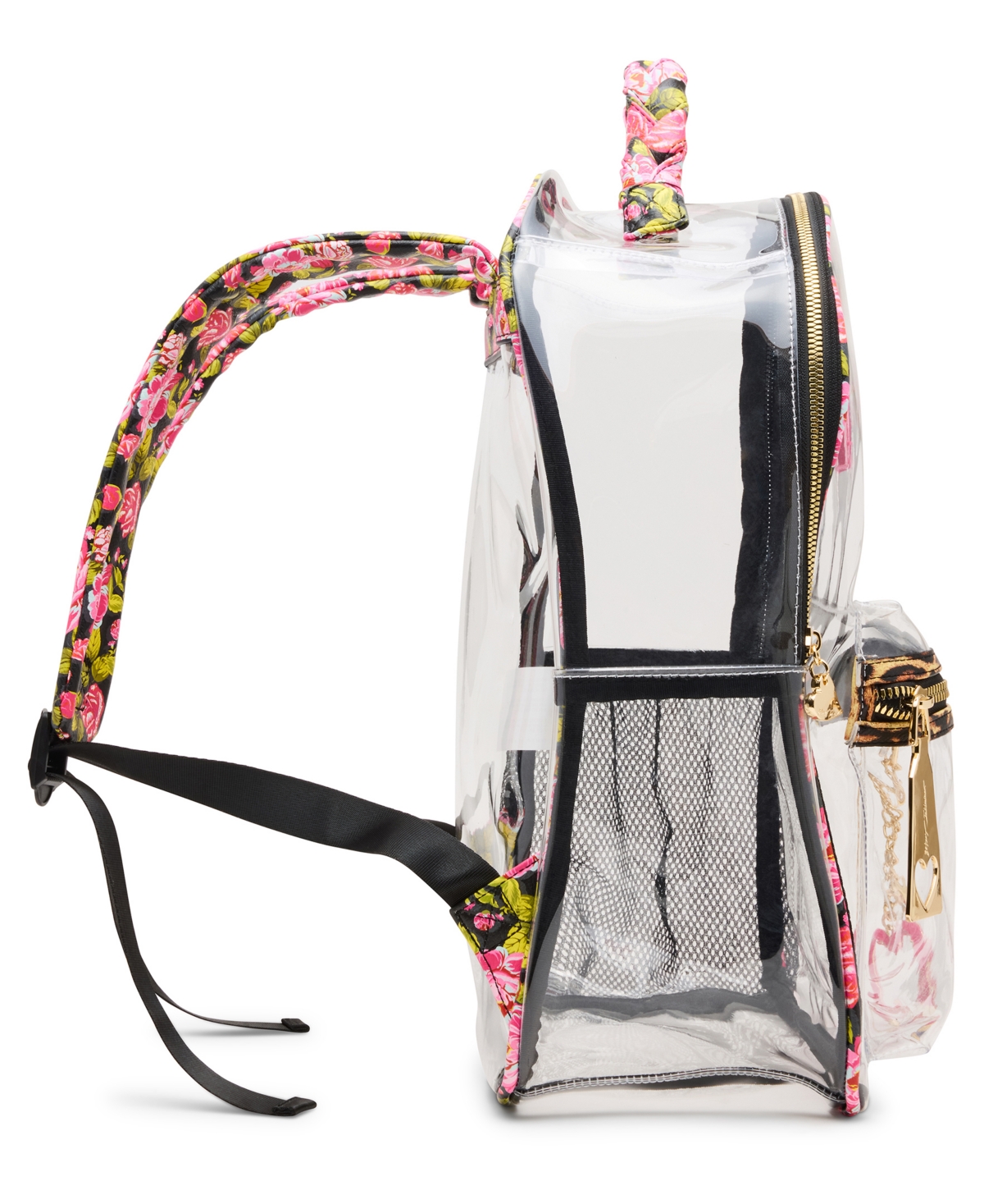 Betsey Johnson Wild Child Clear Large Backpack With Pouch In Multi