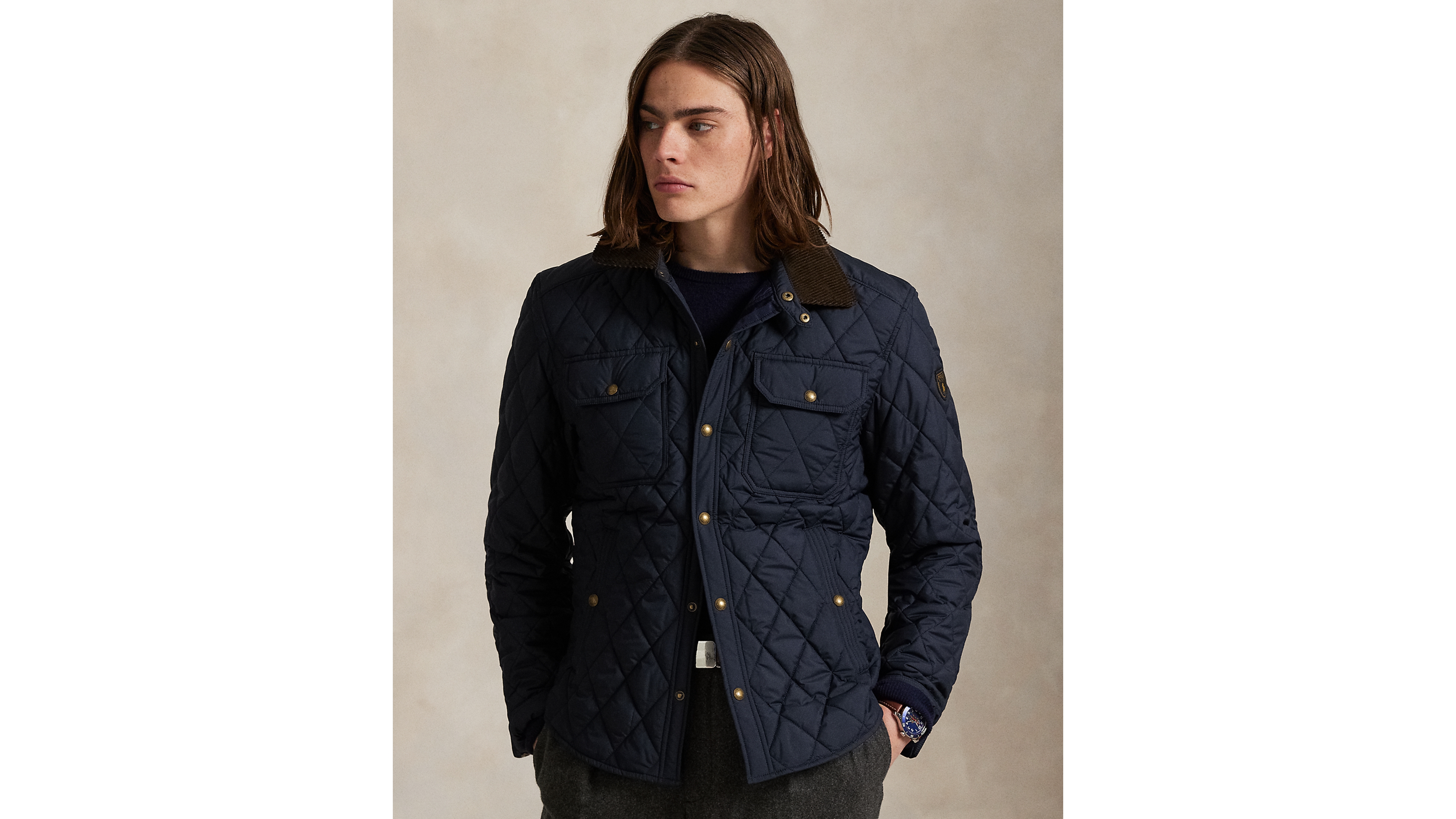 Polo Ralph Lauren Men's Beaton Quilted Water-Repellent Snap-Front Jacket