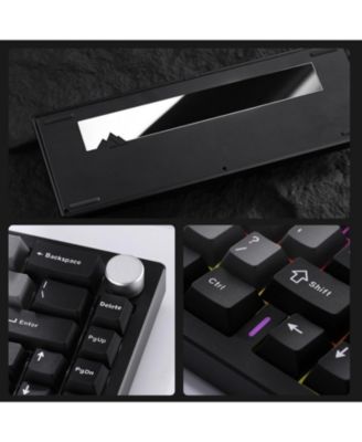 AL68 Wireless Mechanical Keyboard,Full Aluminum CNC,60% Layout with Knob, QMK/VIA Software,Gasket Mounted,Hot Swappable,RGB Backlit,BT/2.4G/USB-C for Mac/Win(Milk V2 Linear)