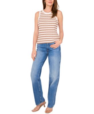 Women's Striped Sleeveless Sweater