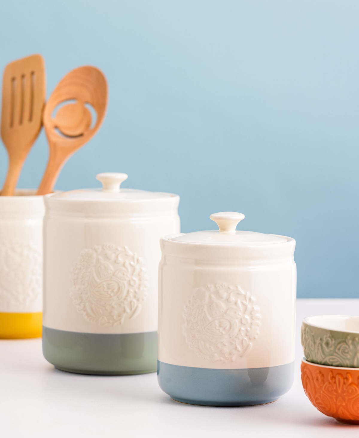 Mason Cash Home To Roost Storage Containers, Set Of 3 In Multi
