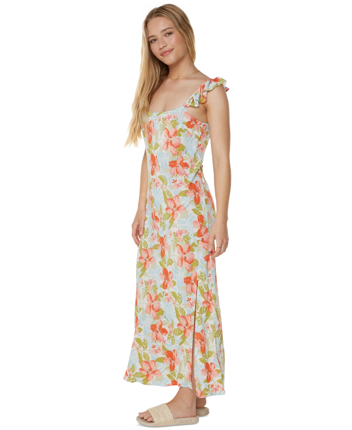 Juniors' Daydreamer Printed Sleeveless Maxi Dress - Tigerlily Secret Beach Print