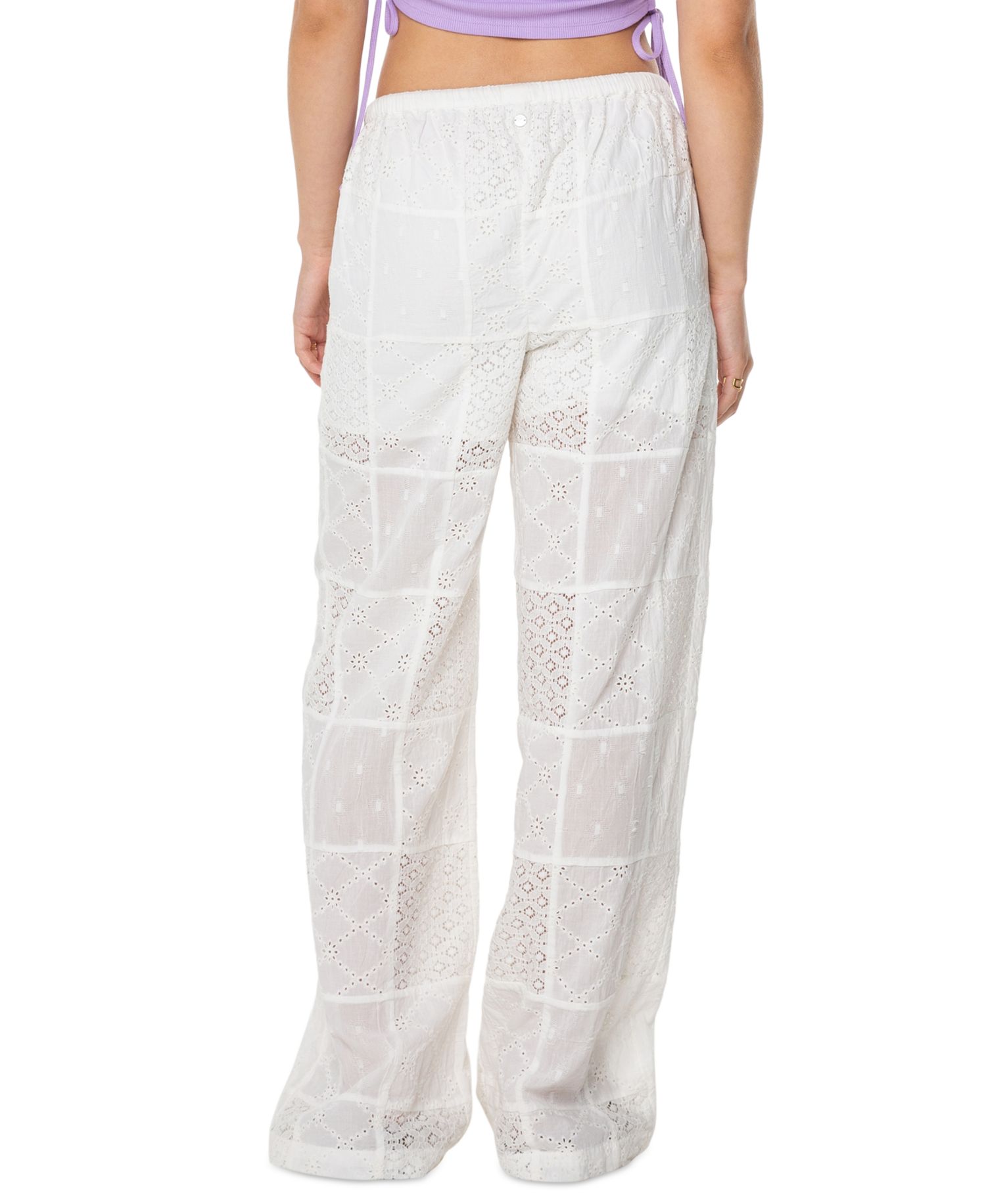 Women's Precious Patchwork Cotton Eyelet Pants
