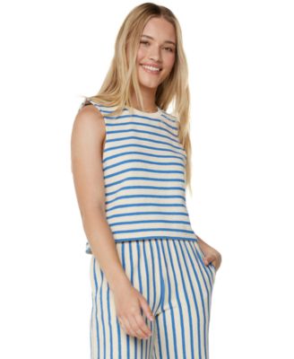 Juniors' Java Stripe Cotton Tank Top