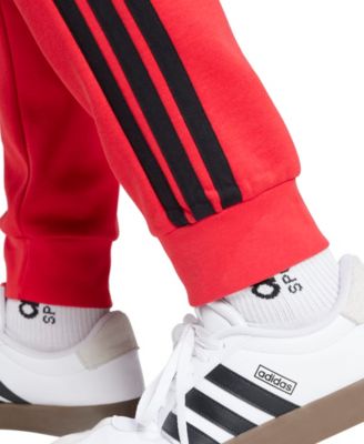 Men's Essentials Regular-Fit 3-Stripes Fleece Joggers
