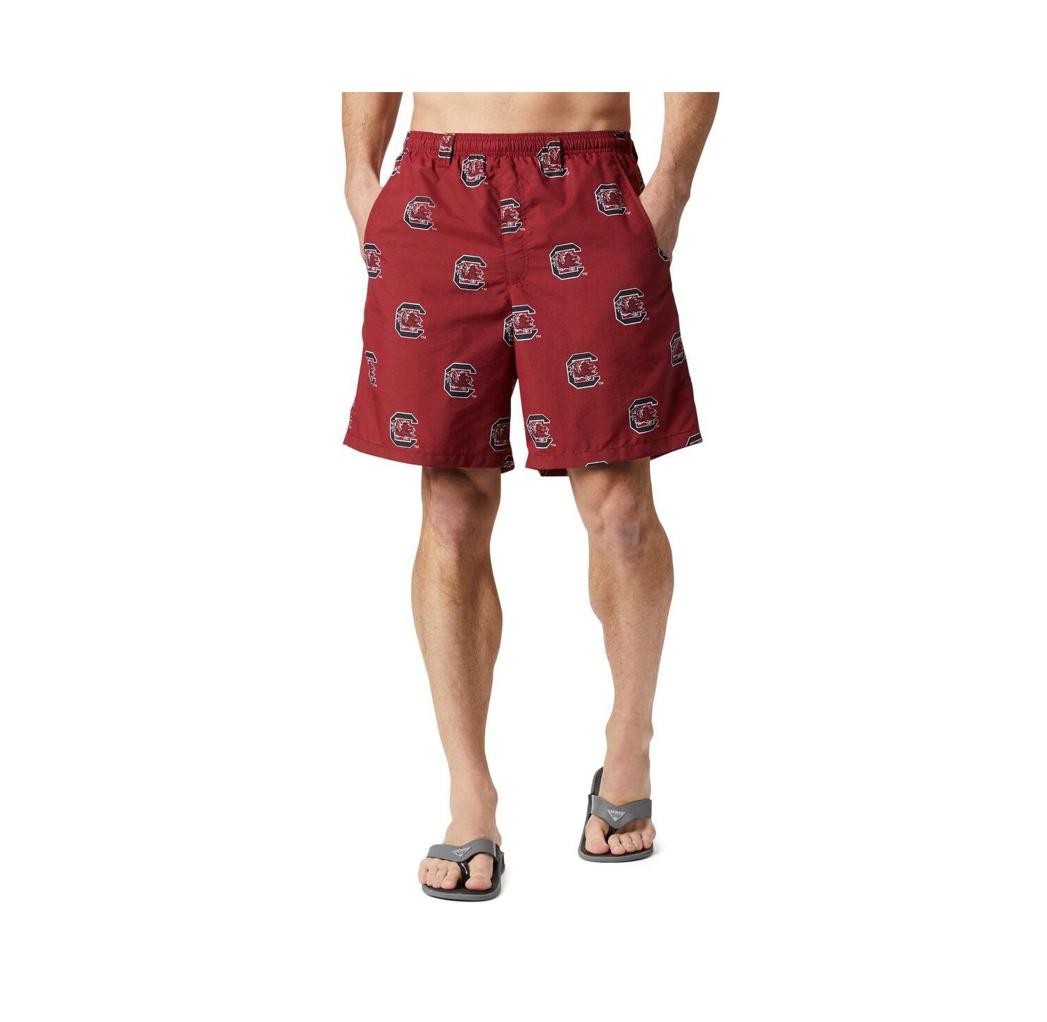 Men's Garnet South Carolina Gamecocks Backcast III Printed Shorts
