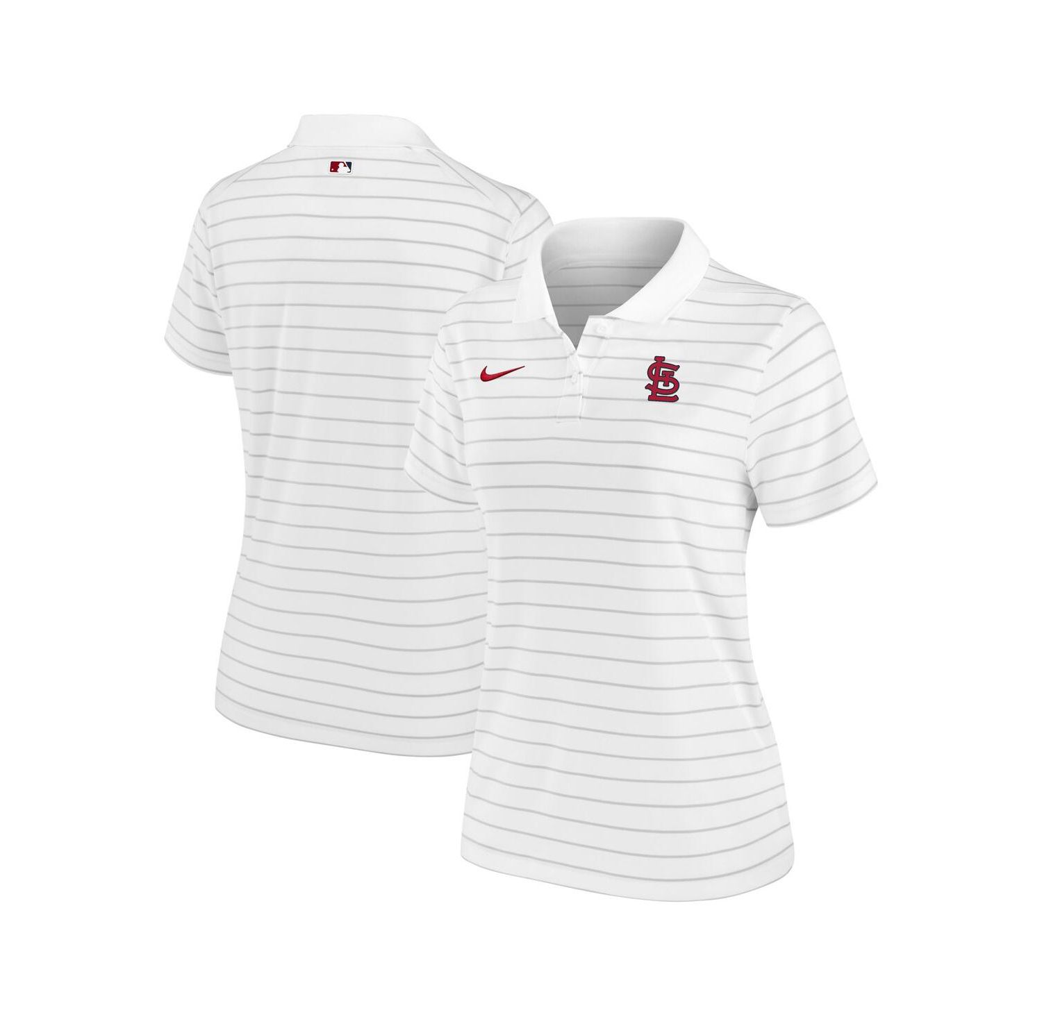 Women's White St. Louis Cardinals Authentic Collection Victory Performance Polo Shirt