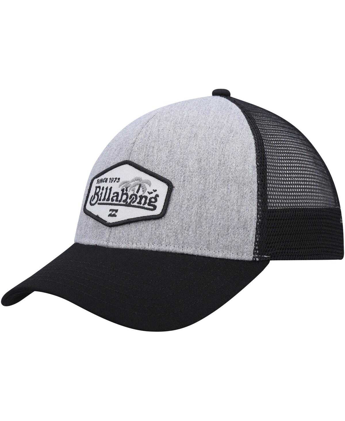 Men's Heather Gray/Black Walled Trucker Adjustable Snapback Hat - Heather Gray, Black