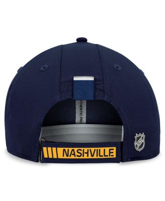 Men's Navy Nashville Predators Authentic Pro Rink Adjustable Hat