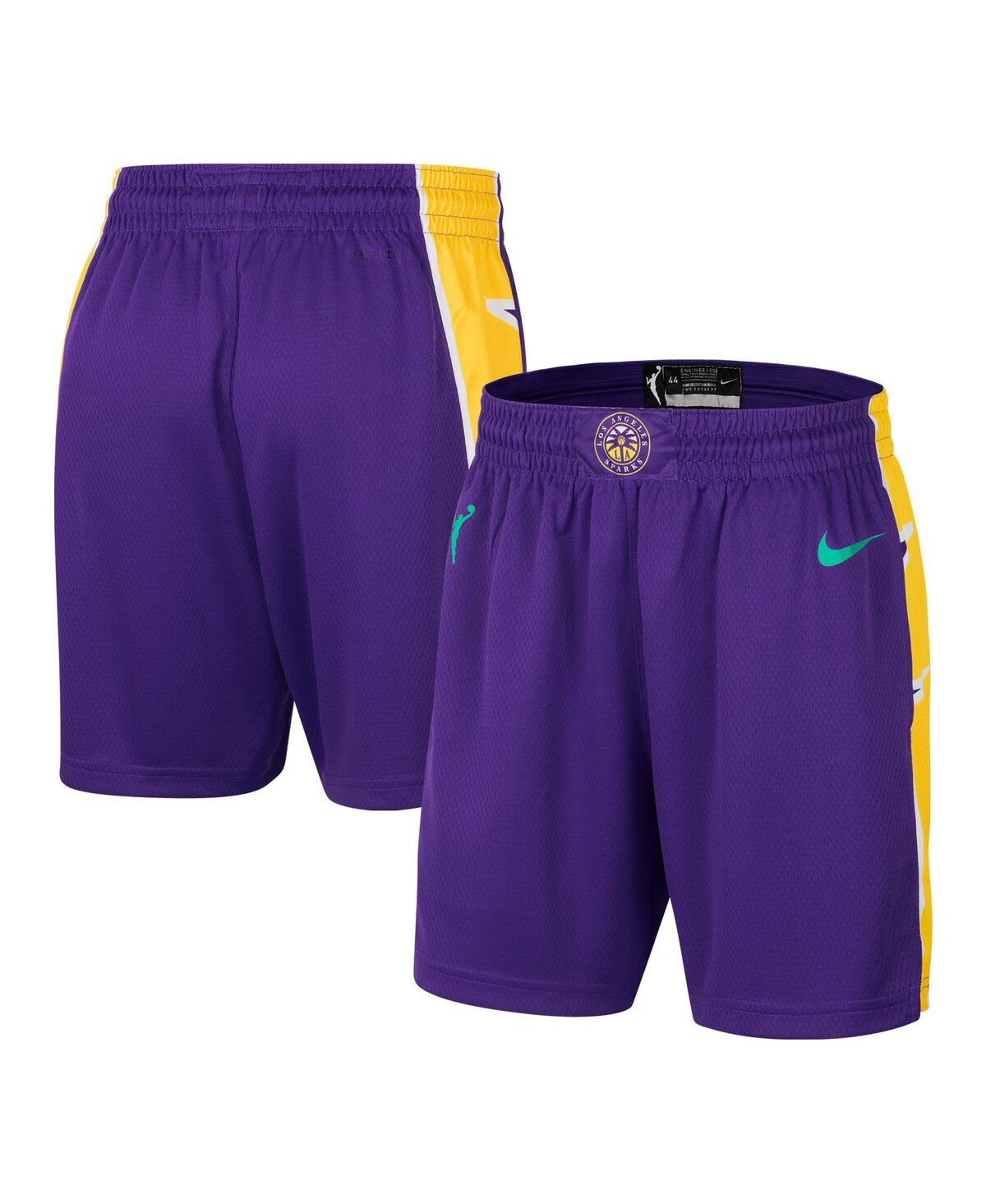 Women's Purple Los Angeles Sparks On-Court Victory Performance Shorts - Purple