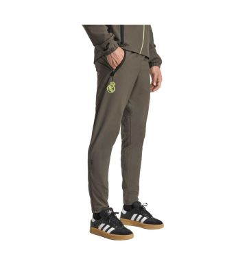 adidas - Men's Olive Real Madrid 2025/26 Tiro Vis Tech Travel Pants