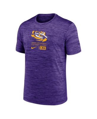 Men's Purple LSU Tigers Campus Center Block Velocity Performance T-Shirt