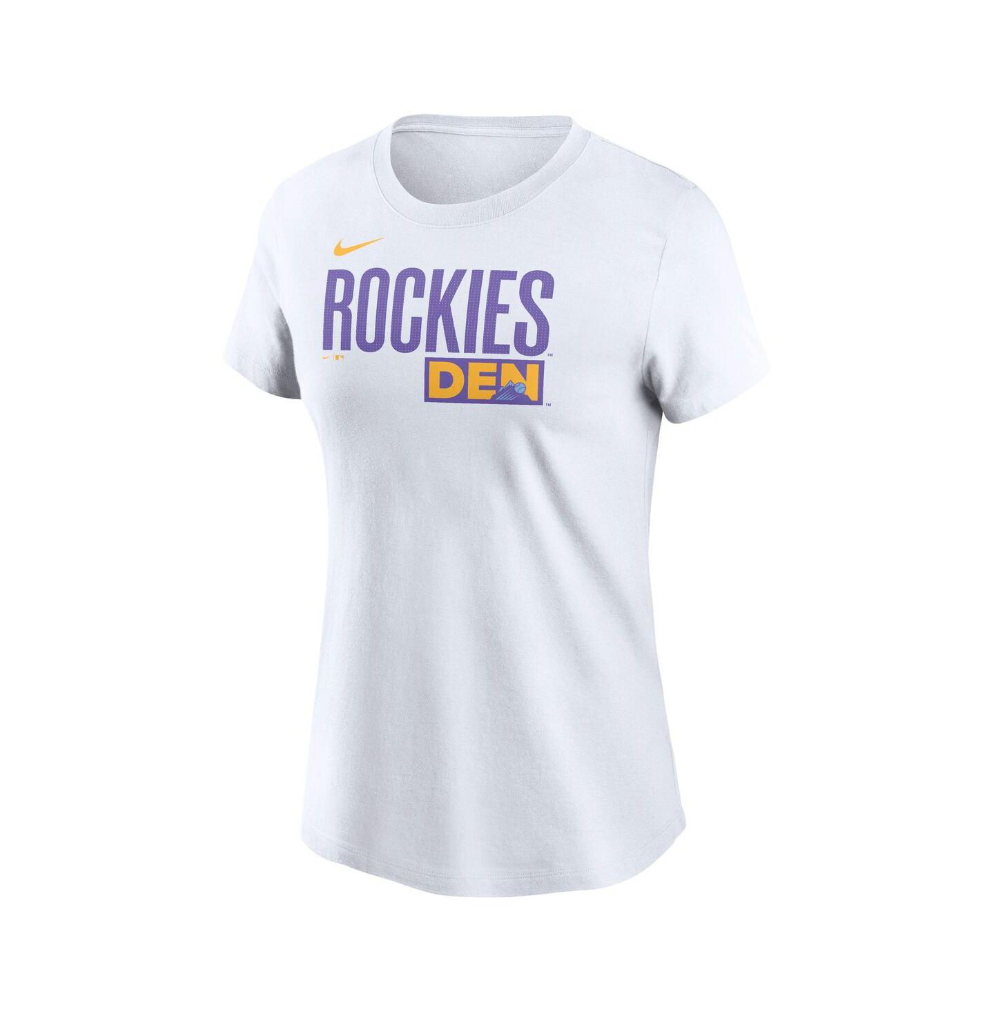 Женская футболка Nike White Colorado Rockies 2025 City Connect Wordmark — фото 2