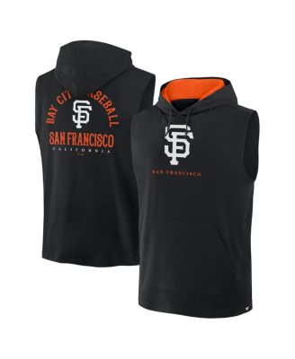 Fanatics - Men's Black San Francisco Giants Fire Speed Sleeveless Pullover Hoodie