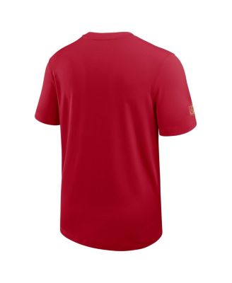 Men's Scarlet San Francisco 49ers Sideline UV Performance Coach Shirt