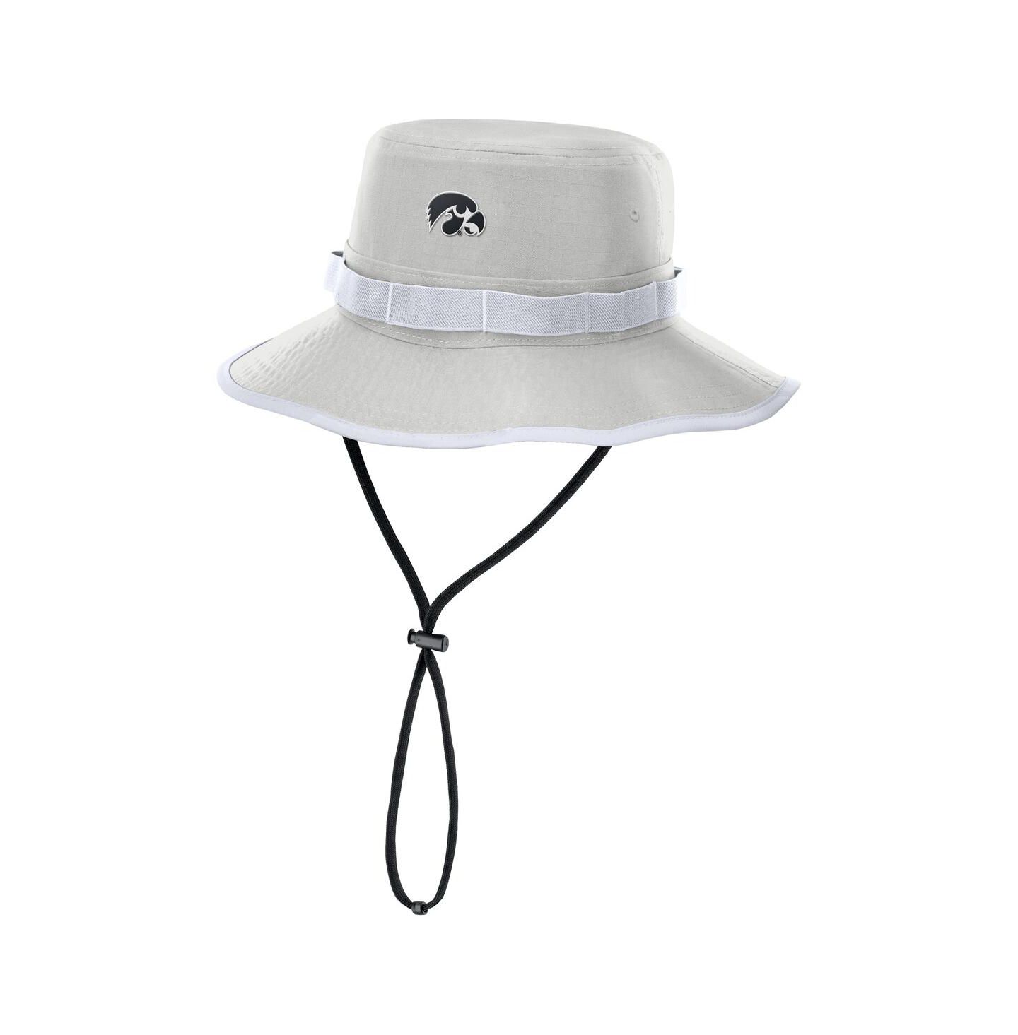 Мужская панама Nike Gray Iowa Hawkeyes 2025 Sideline Apex Boonie Bucket Hat — фото 1