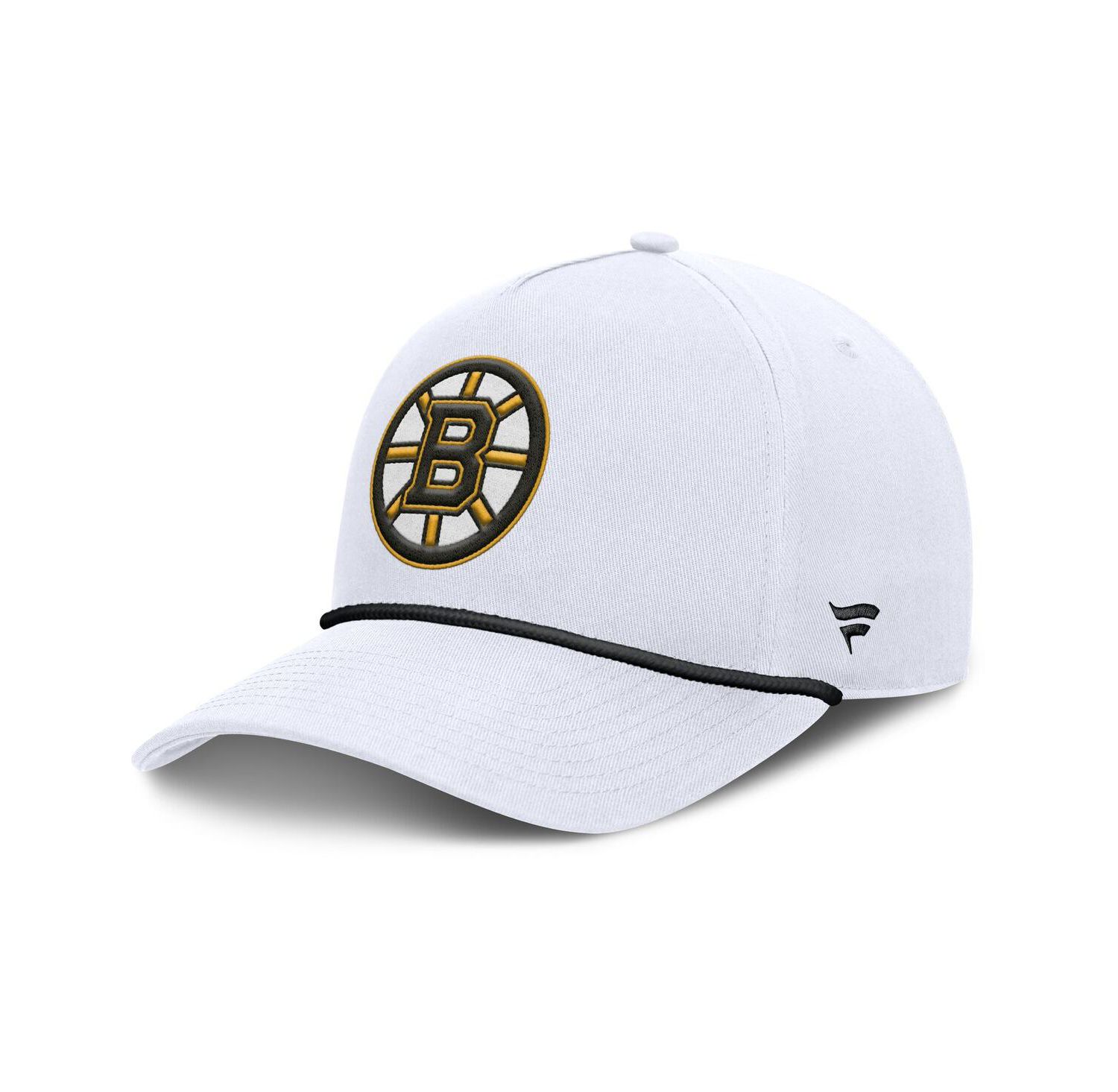 Men's White Boston Bruins Rope A-Frame Adjustable Hat