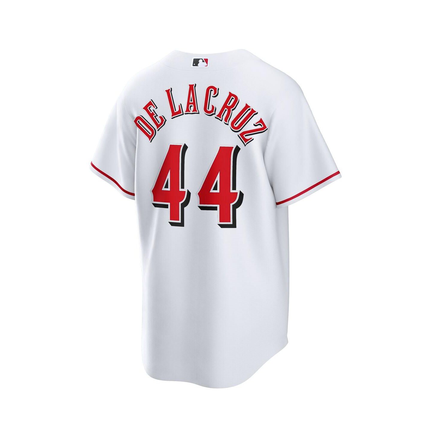 Мужской топ Nike Elly De La Cruz White Cincinnati Reds Alternate 2 Replica 2.0 Player Jersey — фото 3