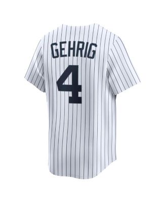 Men's Lou Gehrig White New York Yankees Throwback Cooperstown Collection Limited Jersey