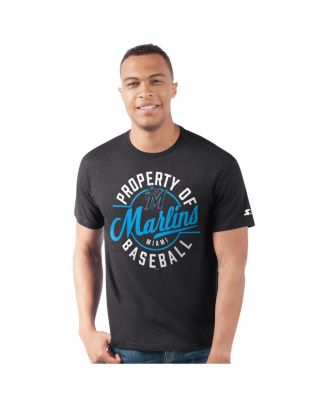 Starter - Men's Black Miami Marlins Prime Time Property Of T-Shirt