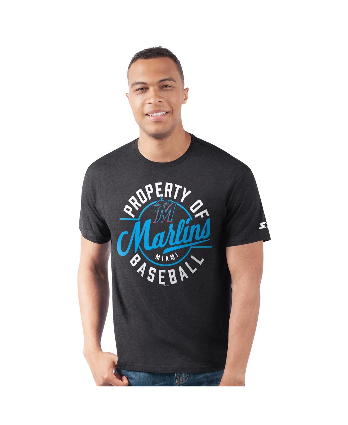 Men's Black Miami Marlins Prime Time Property of T-Shirt - Black