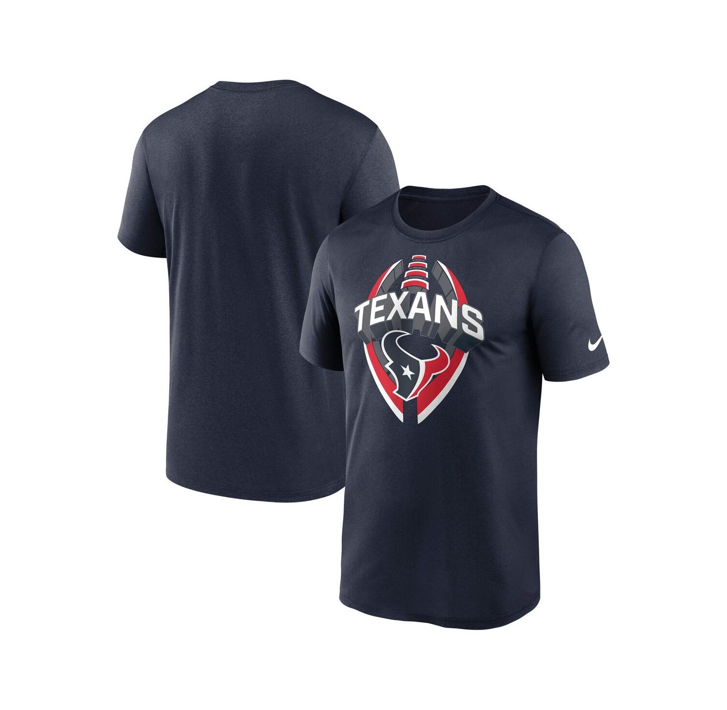 Men's Navy Houston Texans Big & Tall Primetime Legend Icon Performance T-Shirt