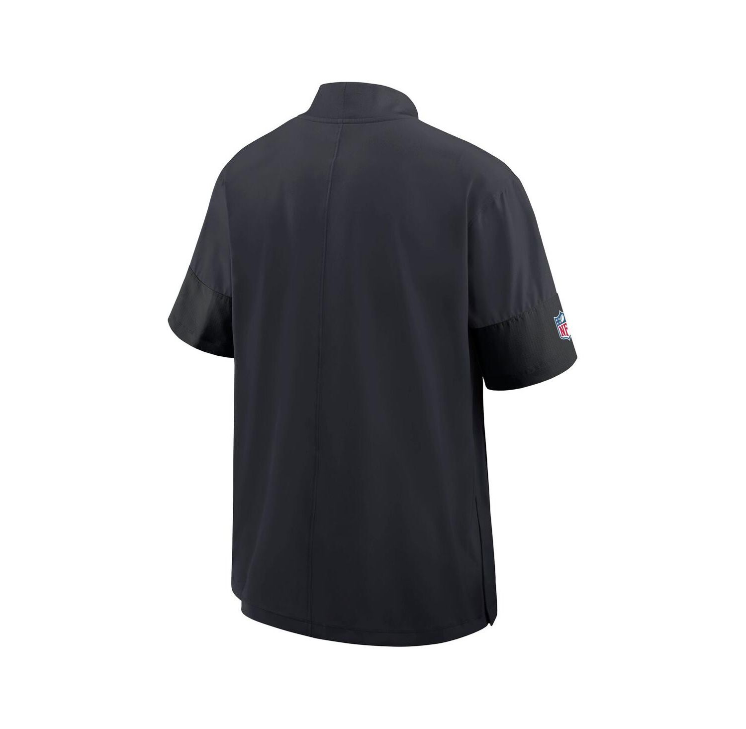 Men's Navy Houston Texans Sideline Short Sleeve Quarter-Zip Performance Coach Jacket