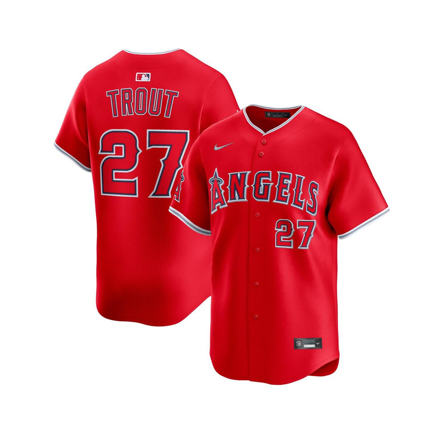 Men's Mike Trout Red Los Angeles Angels Alternate Limited Player Jersey