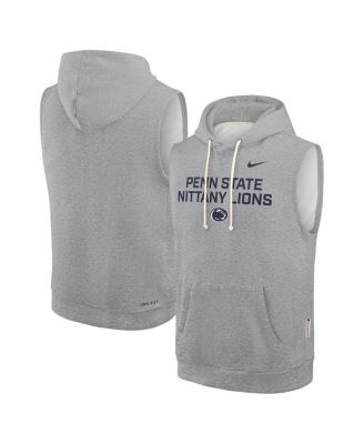 Nike - Men's Heather Gray Penn State Nittany Lions 2025 Sideline Performance Sleeveless Pullover Hoodie